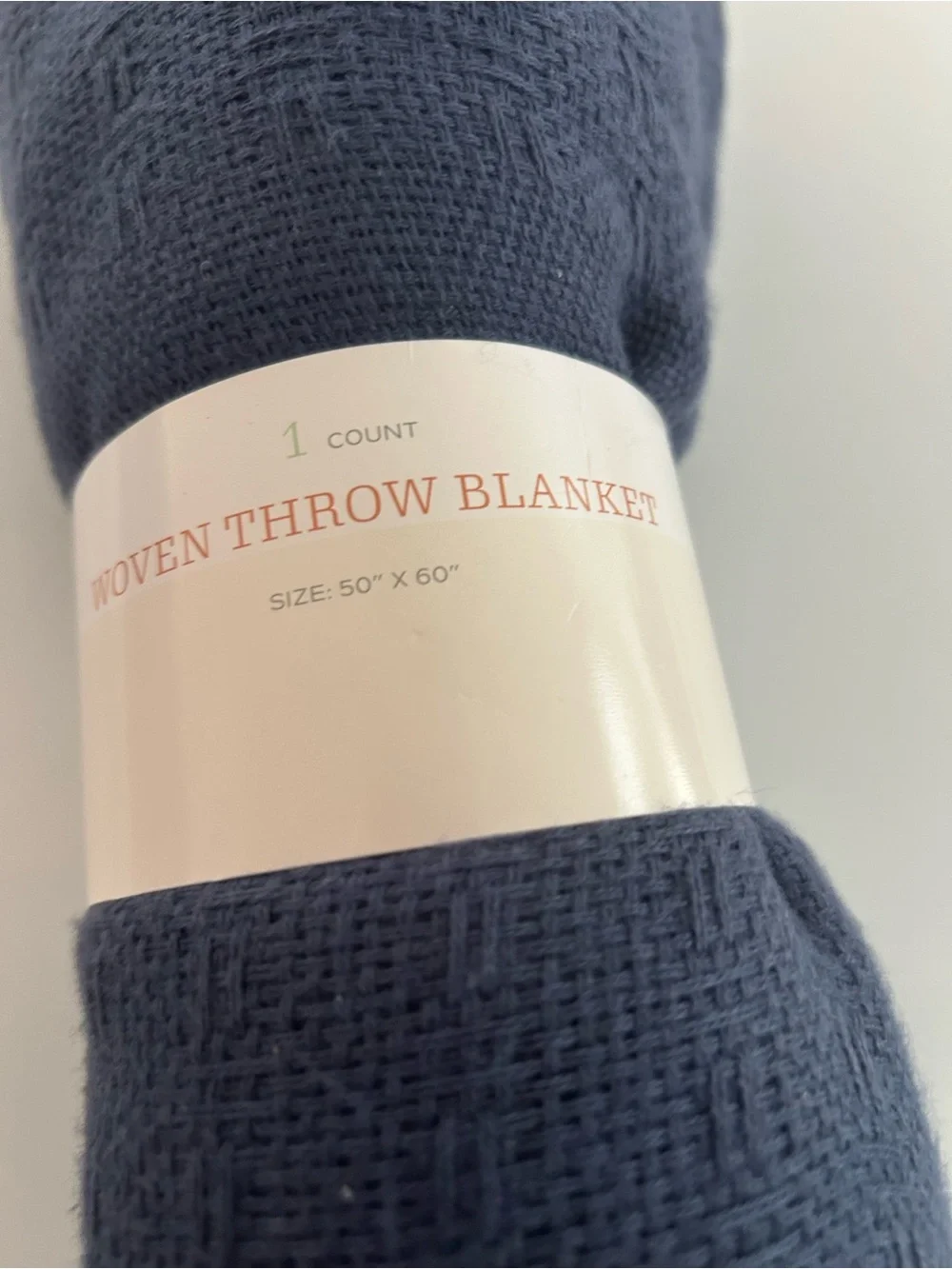 Indigo Blue Woven Throw Blanket 50